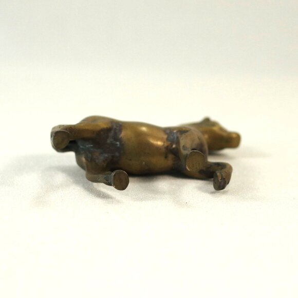 Vintage Primitive Brass Horse Figurine, Walking Pose - Picture 6 of 6